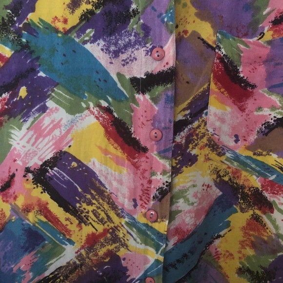 Vintage Short Circuit Short Sleeve Button Down Top - Picture 5 of 5